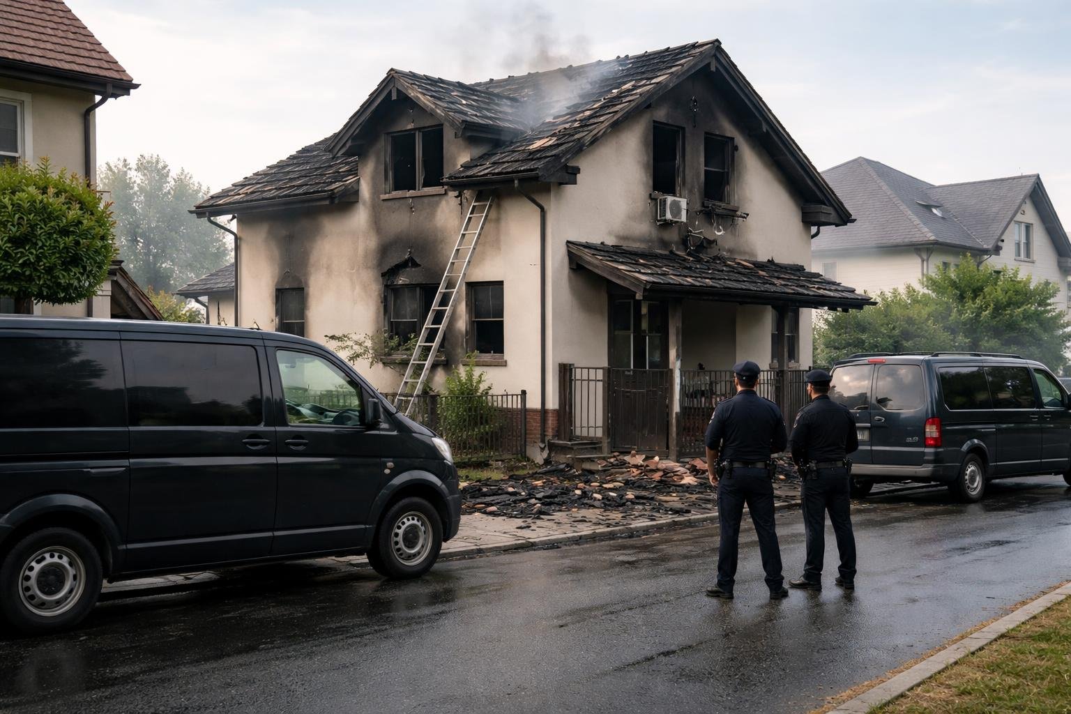 Incendierea acoperișului unei locuințe din Bacău — bărbat de 41 de ani reținut după percheziții