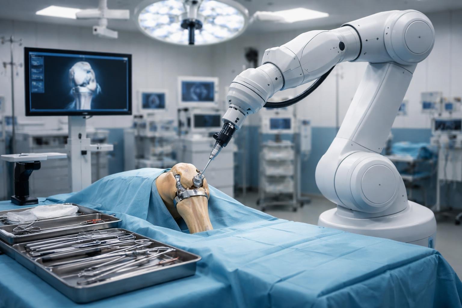 Premieră la SJU Bacău: ce poate aduce protezarea totală a genunchiului asistată de robot ROSA