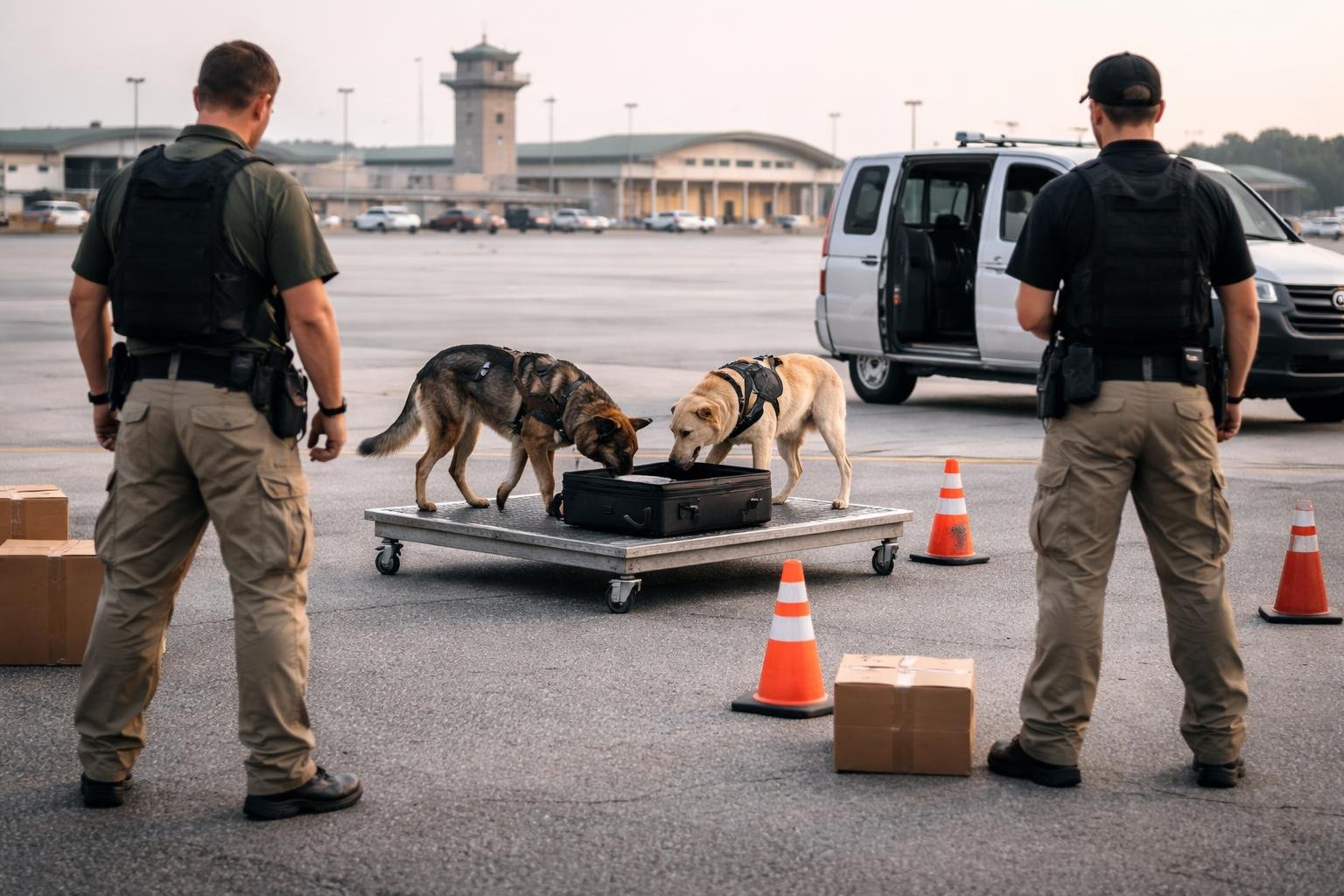 Echipă canină a Poliției de Frontieră Aeroport Bacău absolvă un curs de detectare a DROGURILOR